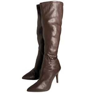 Vintage Nine West dark brown stiletto boots.